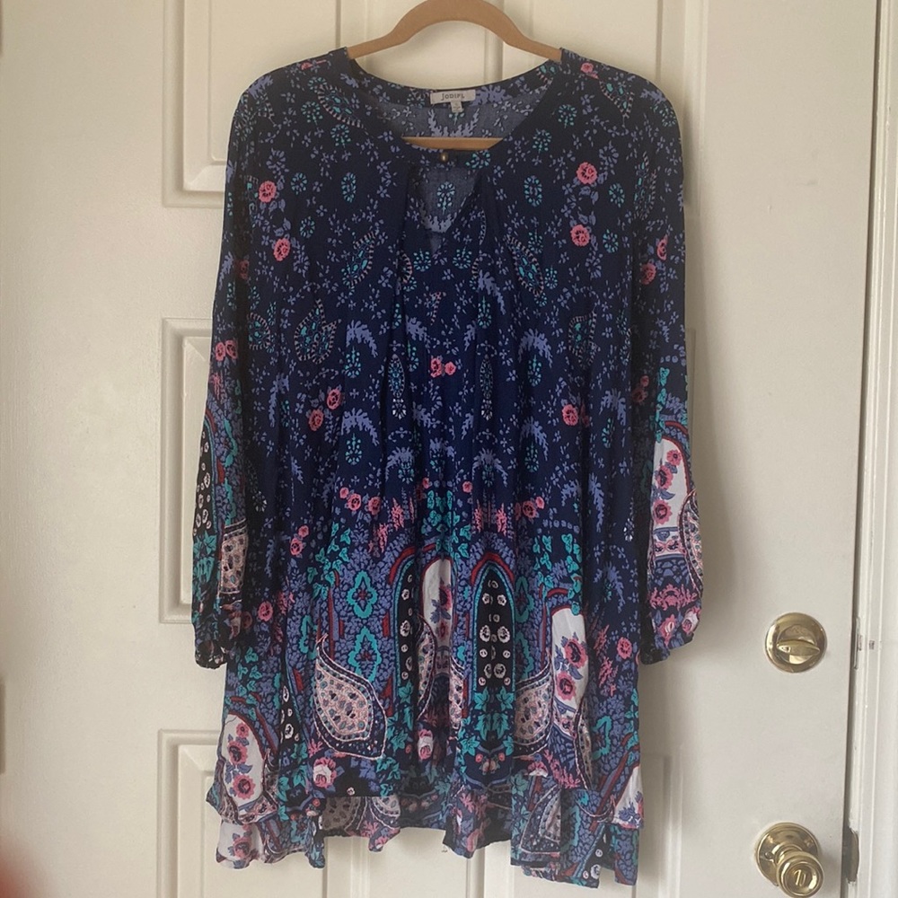 Jodifl Patterned Swing Tunic w Pockets